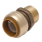 UR142A Adapter, 1 x 3/4 in, Push-to-Connect x MNPT, Brass/Stainless Steel, 400 psi Pressure