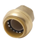 UR520A Push-to-Connect End Stop, 1 in, Brass/Stainless Steel, 400 psi Pressure