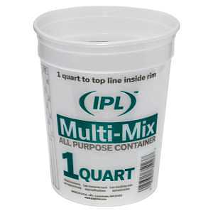 300343 Paint Container, 1 qt Capacity, HDPE, Clear