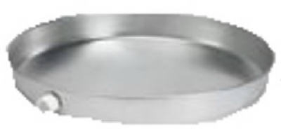 90306 Pre-Drilled Water Heater Pan, Aluminum, For: 1 in x 1-1/2 in PVC Drain Connection