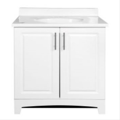 80-8101-0-1196 30" White Raised Panel Vanity Combo with Top