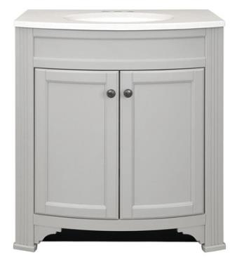 Duvall Series CBCDM30 Bathroom Vanity Combo, 30 in W Cabinet, 18 in D Cabinet, 33-1/2 in H Cabinet