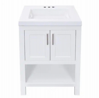 80-8114-0-1610 Serenity Bathroom Vanity, White, 24 in