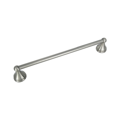 L5018-13B-10-3L Towel Bar, 18 in L Rod, Brushed Nickel, Surface