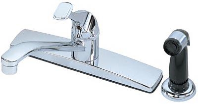 HomePointe Series 204661MC Single-Handle Kitchen Faucet, 1.8 gpm, 4-Faucet Hole, Stainless Steel