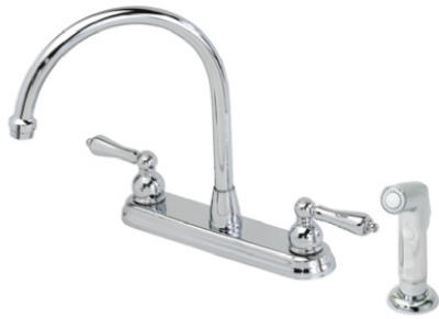 HomePointe Series 67157-1X01-MC Kitchen Faucet, 1.8 gpm, 3, 4-Faucet Hole, Metal, Chrome Plated, Lever Handle