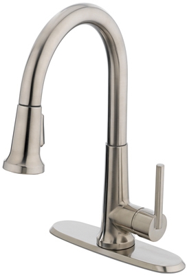 HomePointe Series 3696-K3-C04-MC Pull-Down Faucet, 1.8 gpm, 1-Faucet Handle, 3, 1-Faucet Hole