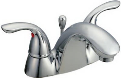 HomePointe Series 2425-B401-MC Lavatory Faucet with Pop Up, 2-Faucet Handle, Brass, Chrome Plated
