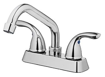 HomePointe Series 422-8201-MC Lavatory Faucet with Pop Up, Brass, Chrome Plated, Easy Grip Handle