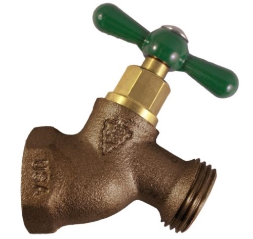 arrowhead 353BC Hose Bibb, 3/4 x 3/4 in Connection, FIP x Hose, 125 psi Pressure, Red Brass Body