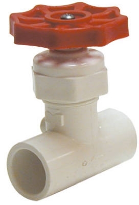 ProLine Series 105-403 Stop Valve, 1/2 in Connection, Solvent, 100 psi Pressure, PVC Body