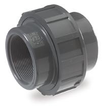 King Brothers U-1000-T Pipe Union, 1 in, FPT x FPT, PVC, Gray, SCH 80 Schedule, 150 psi Pressure