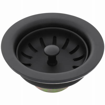 11090 Basket Strainer Assembly, Brass/Stainless Steel, Matte Black