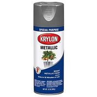 K01403777 Spray Metallic Spray Paint, Metallic, Dull Aluminum, 11 oz, 25 sq-ft Coverage Area, 15 min to Touch, 1 hr to Handle, 4 or 24 hr to Recoat, Solvent Base, Interior Use