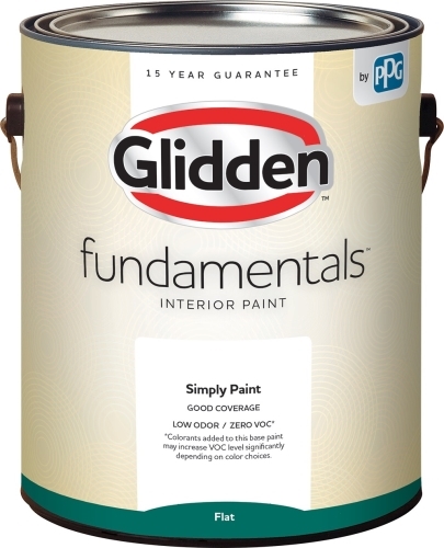 Fundamentals GLFIN10WB/01 Interior Paint, Flat, 1 gal