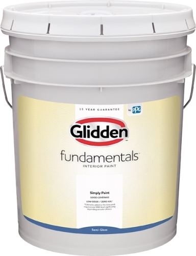 Fundamentals GLFIN30WB/05 Latex Paint, Semi-Gloss, 5 gal
