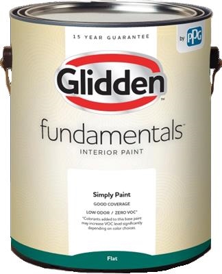 Fundamentals GLFIN10WH/01 Interior Paint, Flat, White, 1 gal