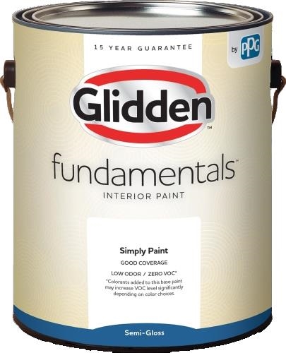 Fundamentals GLFIN30WH/01 Latex Paint, Semi-Gloss, White, 1 gal