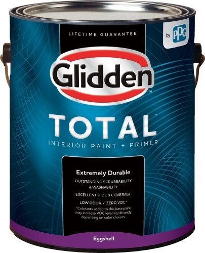 Total GLTIN20MB-01 Interior Paint and Primer, Eggshell, 1 gal