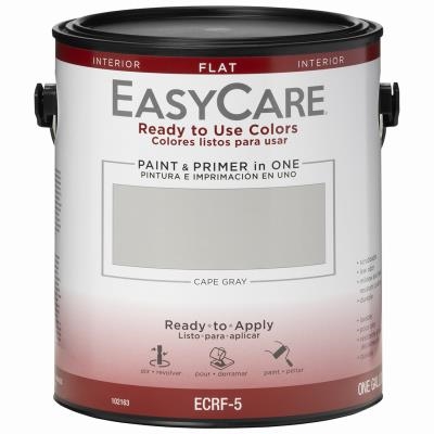 EasyCare Ready To Use Interior Paint, Flat Cape Gray, 1G