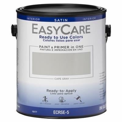 EasyCare Ready To Use Interior Paint, Satin Cape Gray, 1G