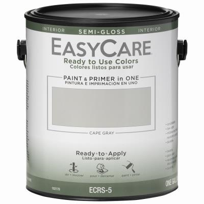 EasyCare Ready To Use Interior Paint, Semi-Gloss Cape Gray, 1G