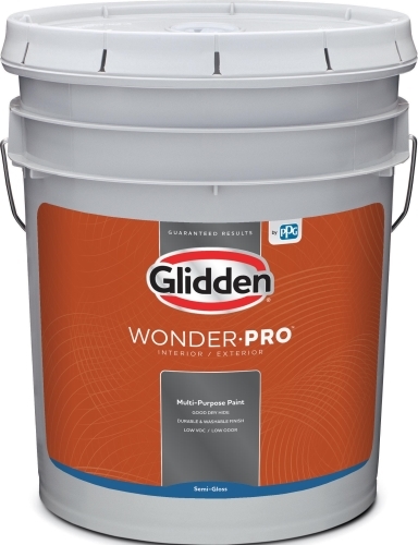 WonderPro DR23649-05 Latex Paint, Semi-Gloss, White Base, 5 gal