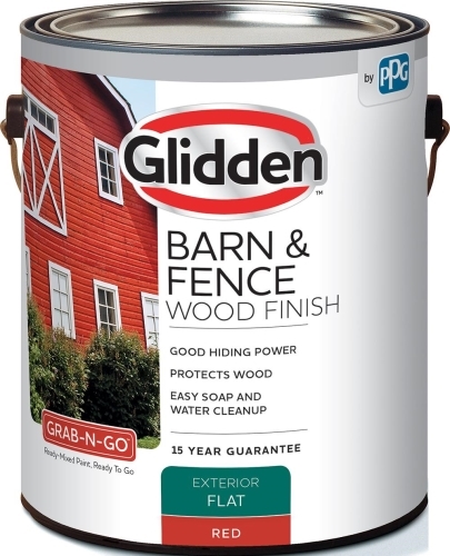 GRAB-N-GO 4099F/01 Barn and Fence Paint, Red, 1 gal