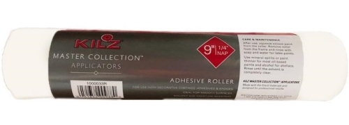 1000033R Adhesive Roller Cover, 1/4 in Thick Nap, White