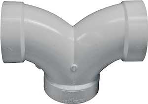 192262P 3-Way Pipe Elbow, 2 in, Socket, 90 deg Angle, PVC, White
