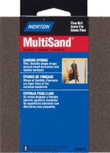 Norton MultiSand 00938 Sanding Sponge, 5-1/2 in L, 4-1/2 in W, Fine, Aluminum Oxide Abrasive