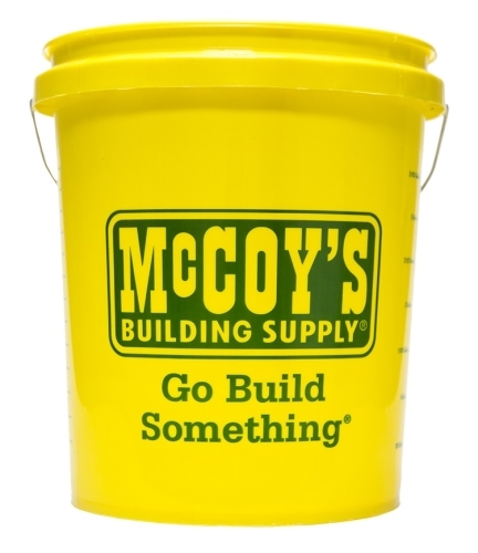 MCCOY'S LOGO 5 GALLON BUCKET, Yellow