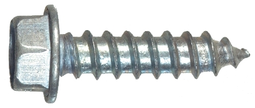 7005293 Screw, #6 Thread, 1/2 in L, Washer Head, Hex Drive, Steel, Zinc
