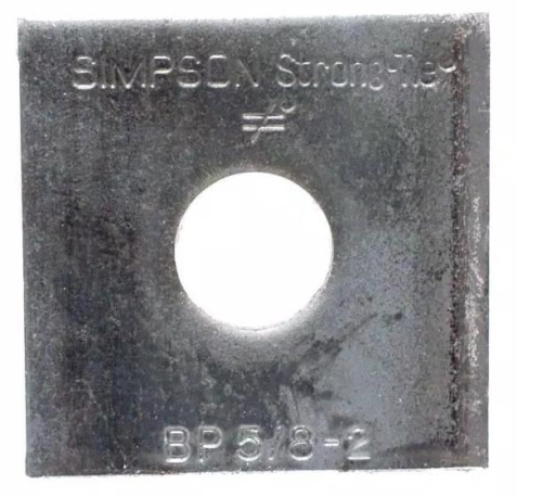 BP 5/8-2 Bearing Plate, 3/16 in Gauge, Steel