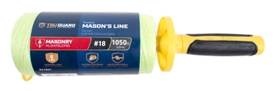 644051 Twisted Mason Twine, #18 Dia, 1050 ft L, 8 lb Working Load, Nylon, Neon Yellow