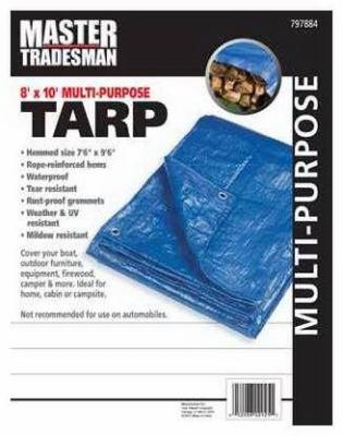 8' x 10' Blue Grommeted Poly Tarp