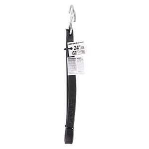 A06224Z Tarp Strap, 24 in L, EPDM, Black, S-Hook End