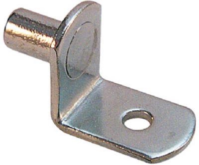 241941 Shelf Support Peg, Specifications: 1/4 in Dia x 3/8 in L Pin, 3/4 in Projection, Nickel, Metal