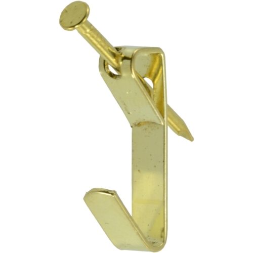 24520 Picture Hanger, 5 lb, Brass, 5/PK