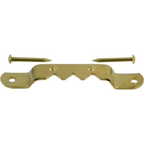 24548 Sawtooth Picture Hanger, Brass, 5/PK