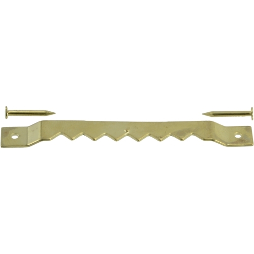 24549 Sawtooth Picture Hanger, Brass, 5/PK