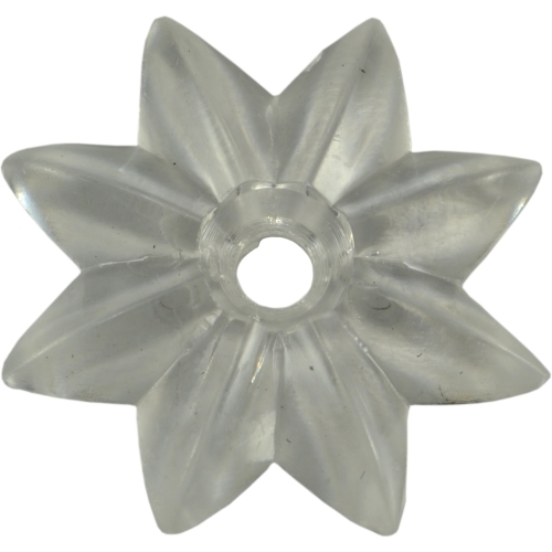 24593 Rosette with Screw, 1-1/2 in W, Clear