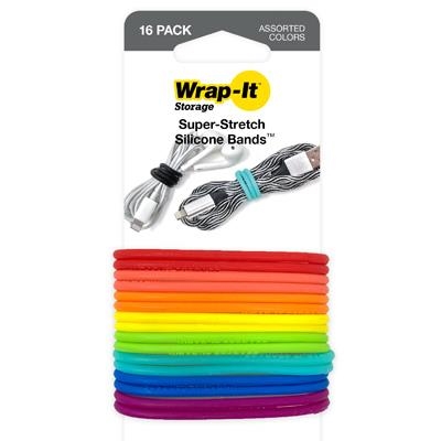 Wrap-it Silicone Bands Multi Colored (16 Pack)