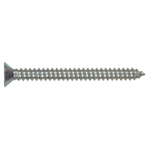 881863 Screw, #8 Thread, 1/2 in L, Flat Head, Phillips Drive, Stainless Steel