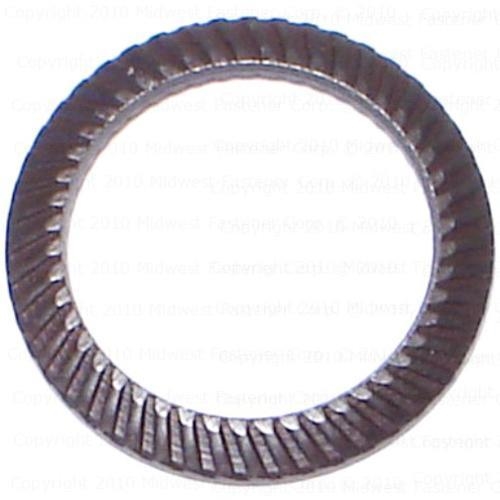 88430 Safety Lock Washer, 4 mm ID, 7.6 mm OD, Steel, Zinc