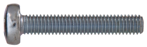 882607 Screw, M4-0.7 Thread, 12 mm L, Coarse Thread, Pan Head, Phillips Drive, Steel, Zinc-Plated, 3 PK