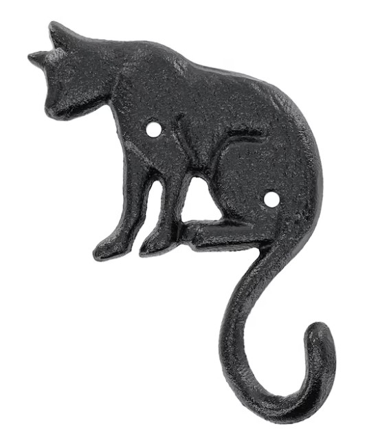 9987755 Decorative Wall Hook, 4.4 in W, Steel, 10 lb, 1.48 in Projection, single hook