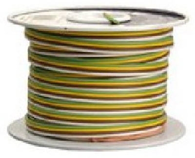 51564-03-18 Trailer Wire, 4-Conductor, Brown/Green/White/Yellow Sheath, 100 ft L