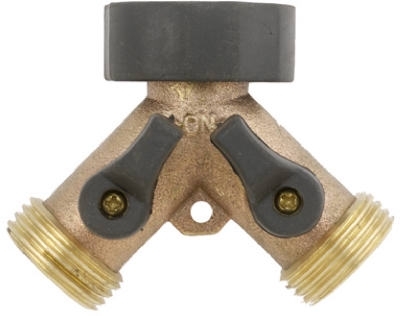 Green Thumb 13GT Hose Quick Y-Connector, Brass