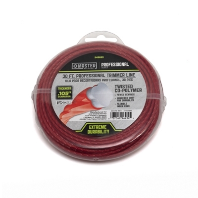 245853 Trimmer Line, 0.1 in Dia, 30 ft L, Co-Polymer